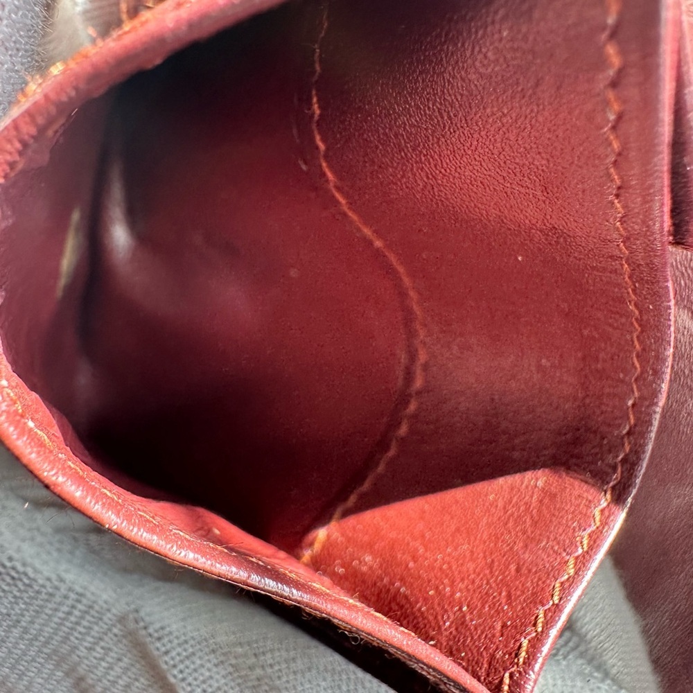 Cartier Burgundy Coin Pouch - Authentic - Picture 11 of 14